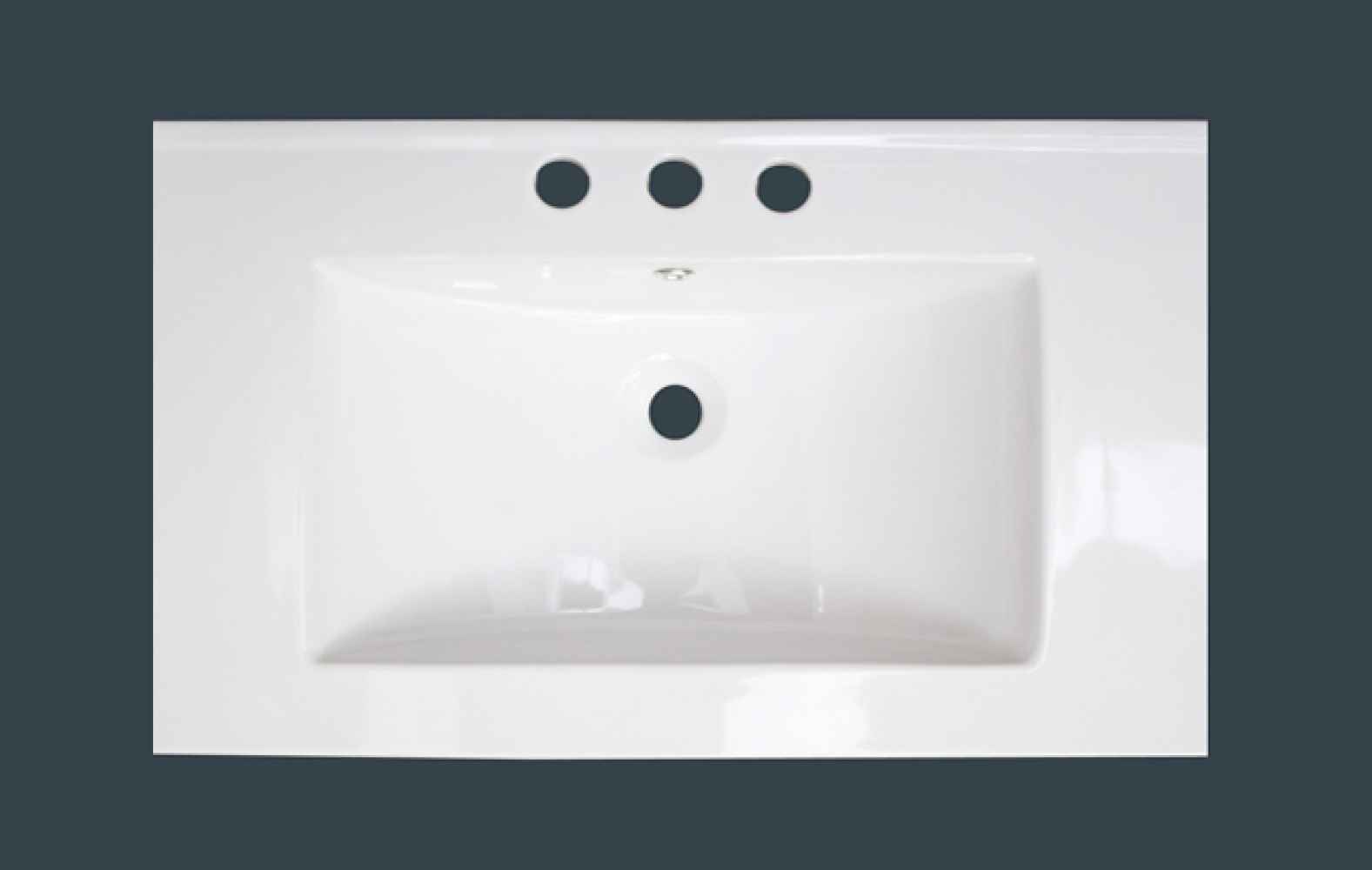 32-in. W 3H8-in. Ceramic Top Set In White Color - Drain Incl.