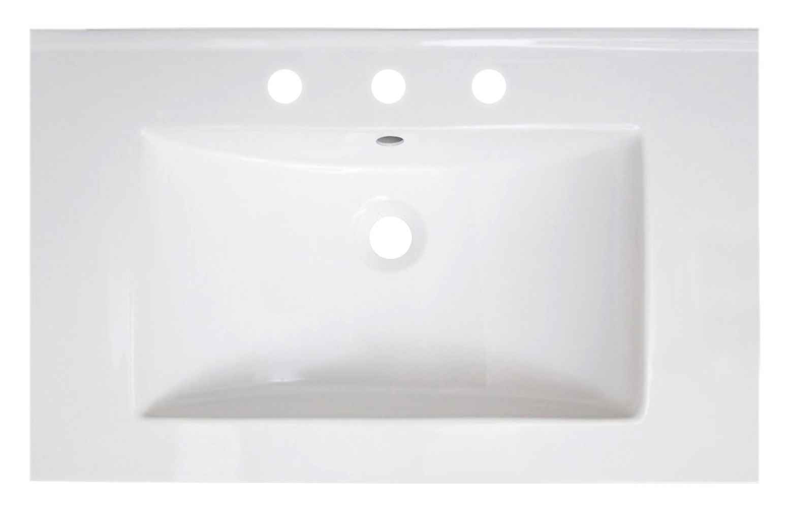 30-in. W 3H8-in. Ceramic Top Set In White Color - Drain Incl.