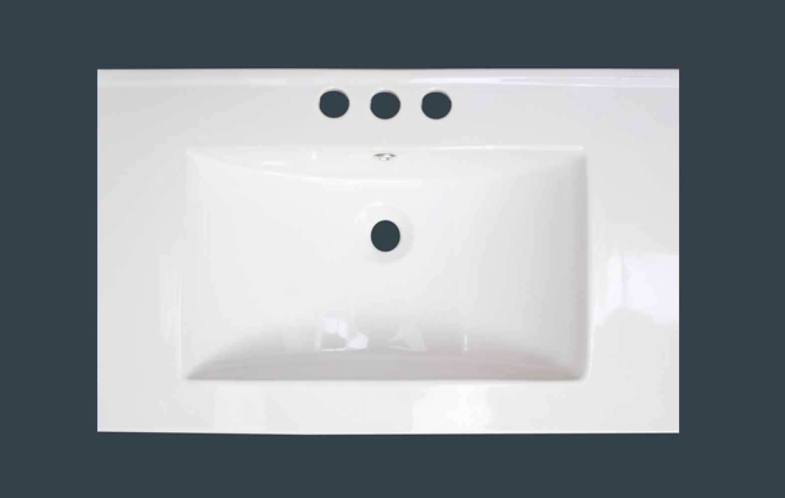 30-in. W 3H8-in. Ceramic Top Set In White Color - Drain Incl.