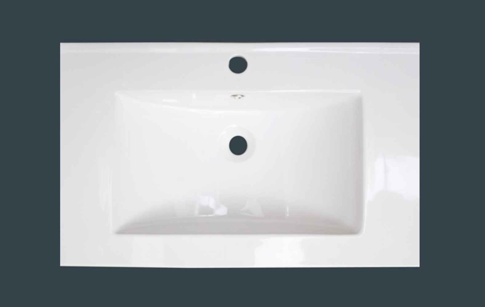 30-in. W 1 Hole Ceramic Top Set In White Color - Drain Incl.