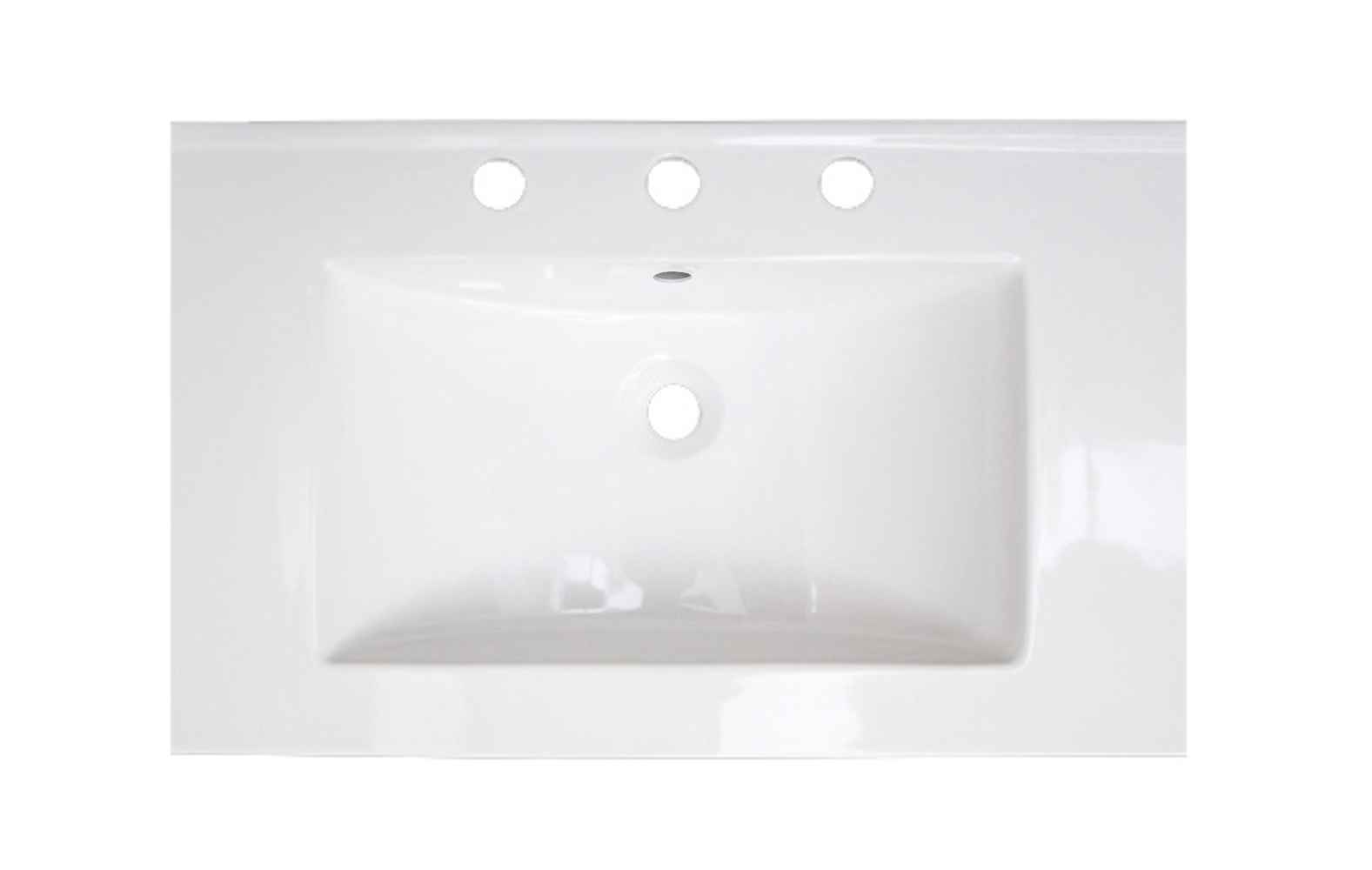 24-in. W 3H8-in. Ceramic Top Set In White Color - Overflow Drain Incl.