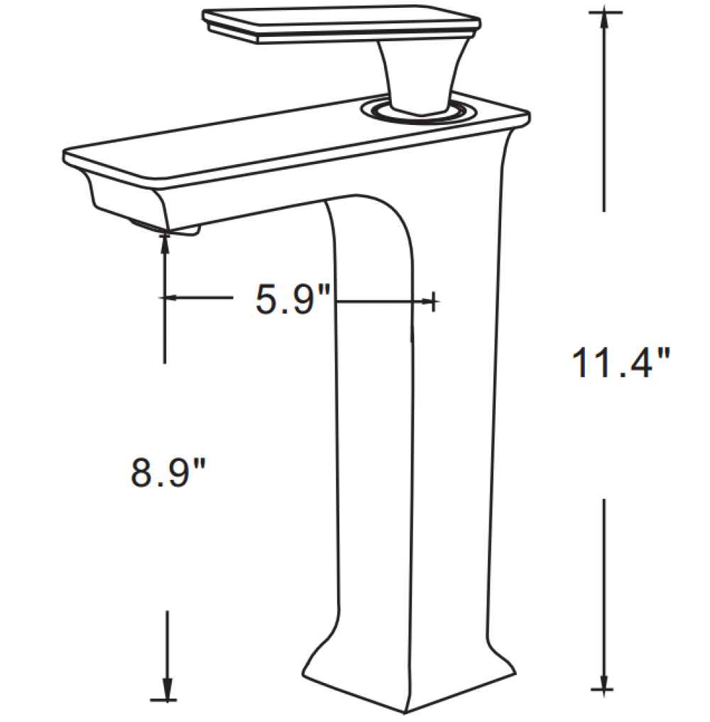 18.75-in. x 14.75-in. Rectangle Bathroom Vessel Sink Set White Enamel Glaze