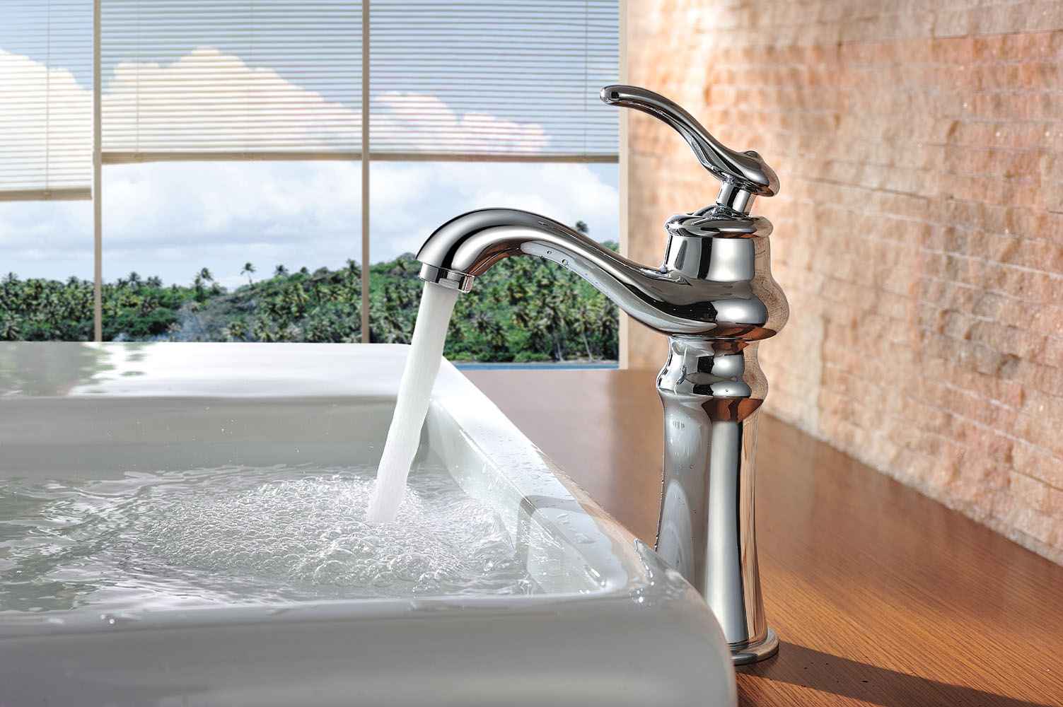 15.75-in. x 15.75-in. Square Bathroom Vessel Sink Set White Enamel Glaze