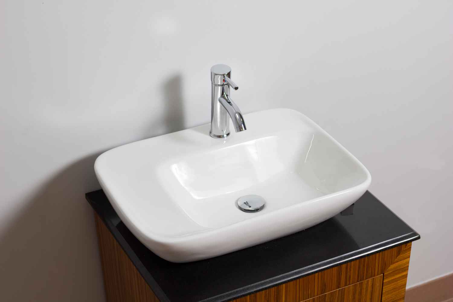 23.5-in. x 17.25-in. Rectangle Bathroom Vessel Sink Set White Enamel Glaze
