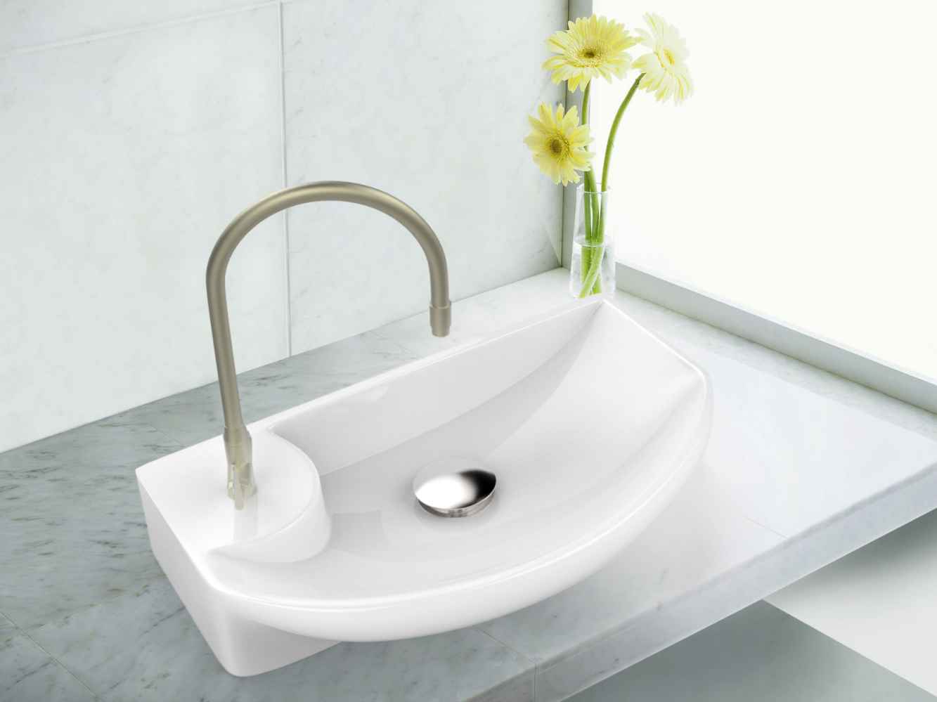 17.75-in. x 8.75-in. Rectangle Bathroom Vessel Sink Set White Enamel Glaze