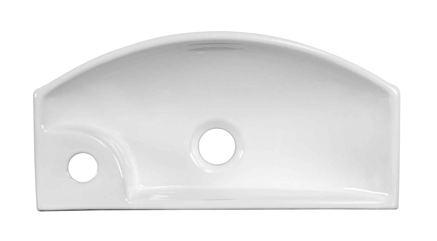 17.75-in. x 8.75-in. Rectangle Bathroom Vessel Sink Set White Enamel Glaze