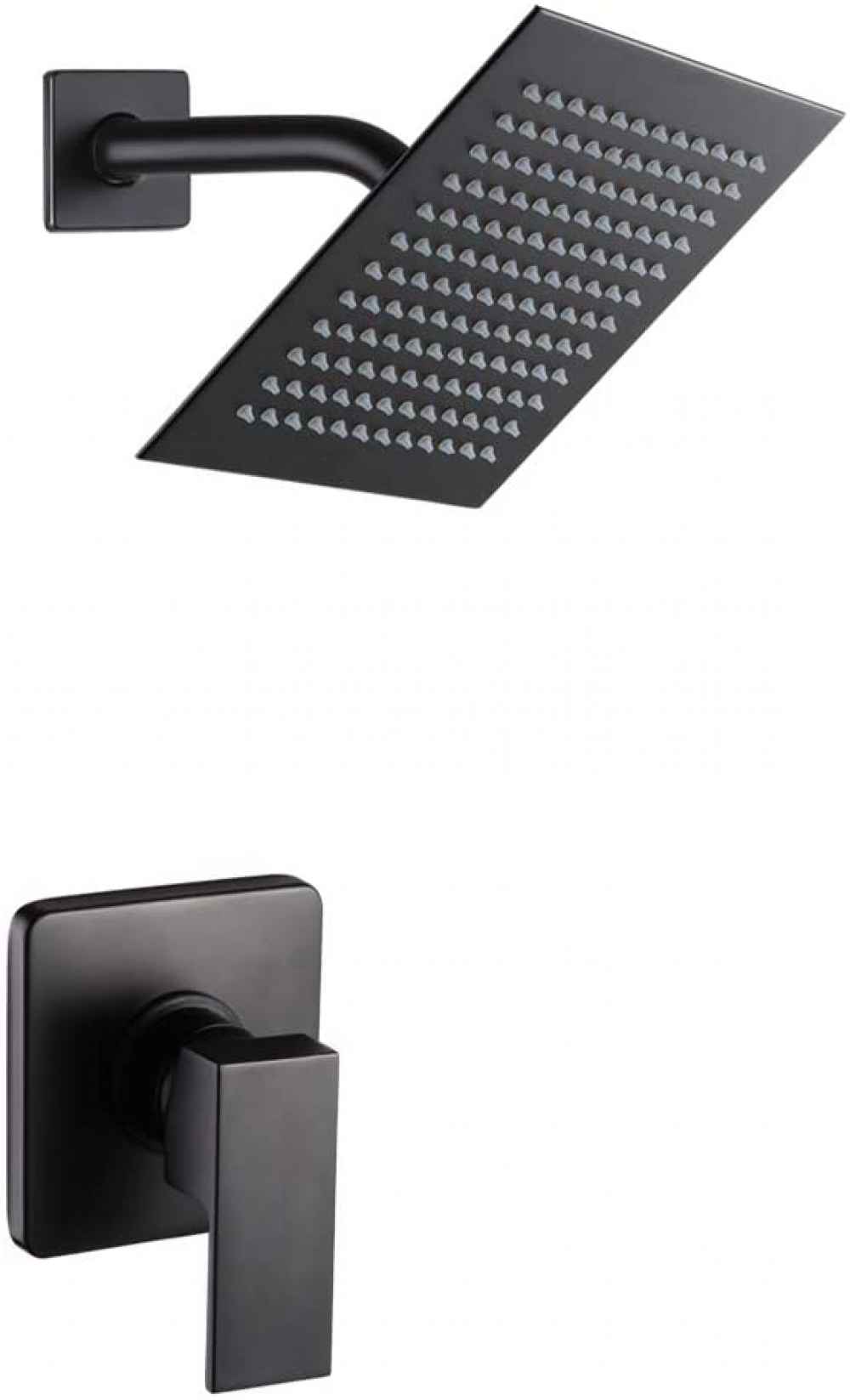 7.68-in. x 5.51-in. Shower Kit Black Stainless Steel