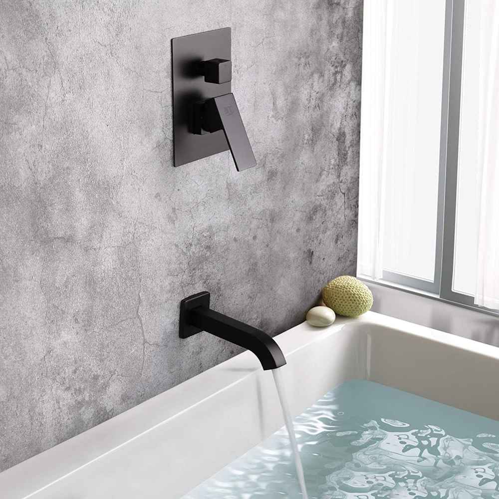 7.68-in. x 5.51-in. Shower Kit Black Stainless Steel