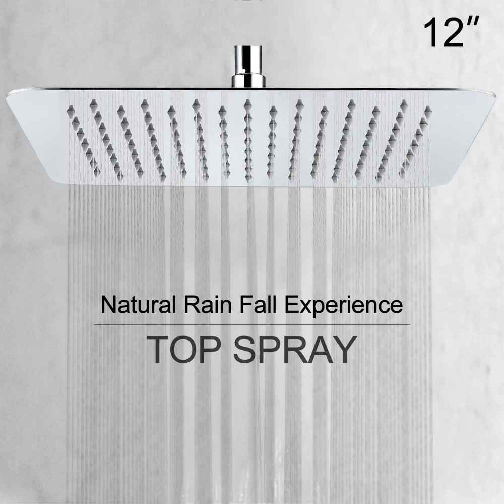 7.87-in. x 78.74-in. Shower Kit Chrome Stainless Steel