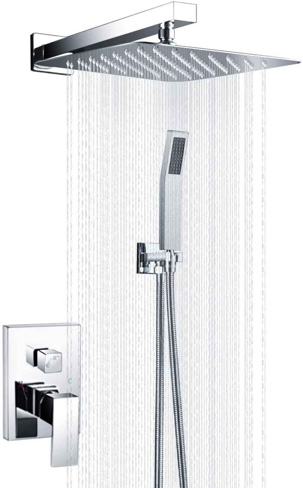 7.87-in. x 78.74-in. Shower Kit Chrome Stainless Steel