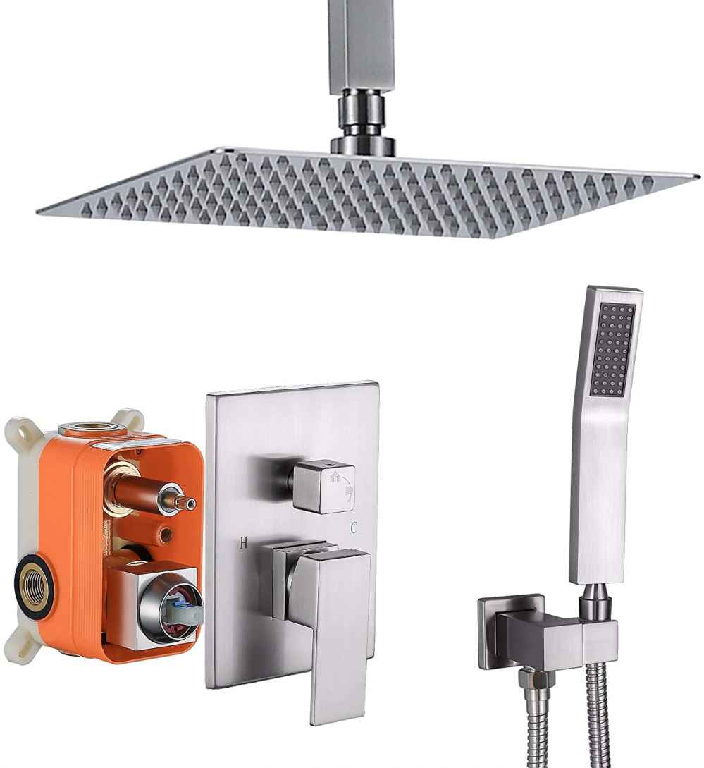 7.87-in. x 78.74-in. Shower Kit Brushed Nickel Stainless Steel