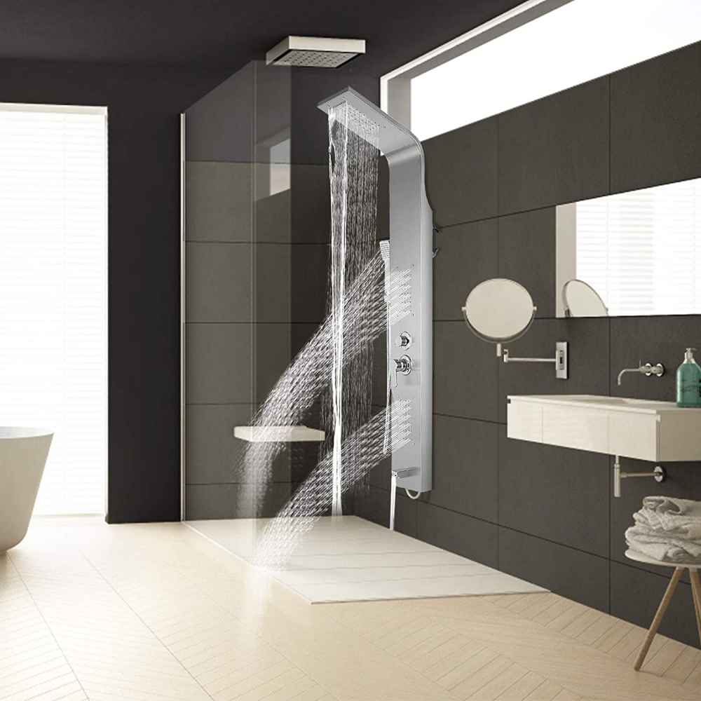7.87-in. x 47-in. Shower Panel Stainless Steel Stainless Steel CUPC