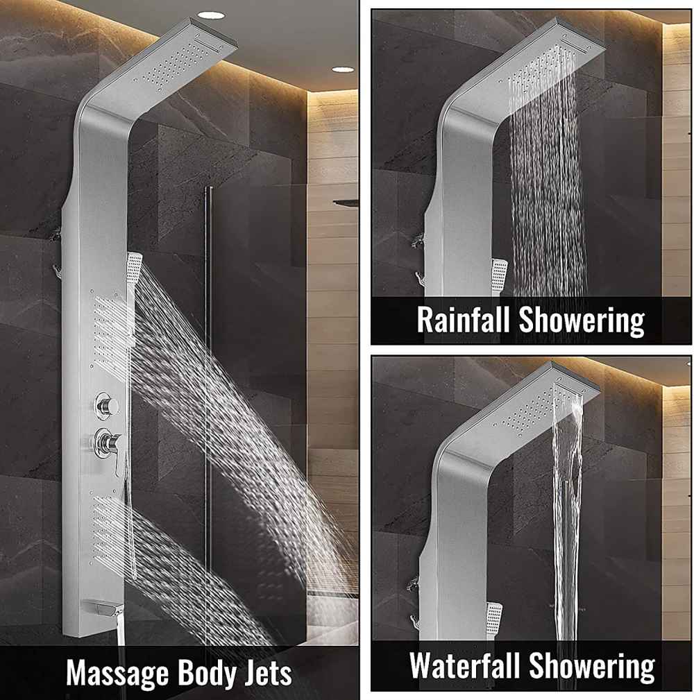 7.87-in. x 47-in. Shower Panel Stainless Steel Stainless Steel CUPC