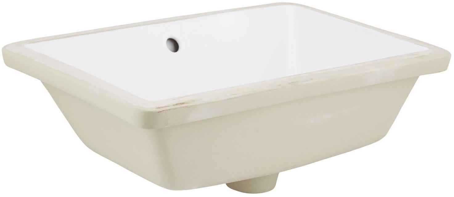 18.25-in. x 13.5-in. Ceramic Bathroom Undermount Sink In White CUPC