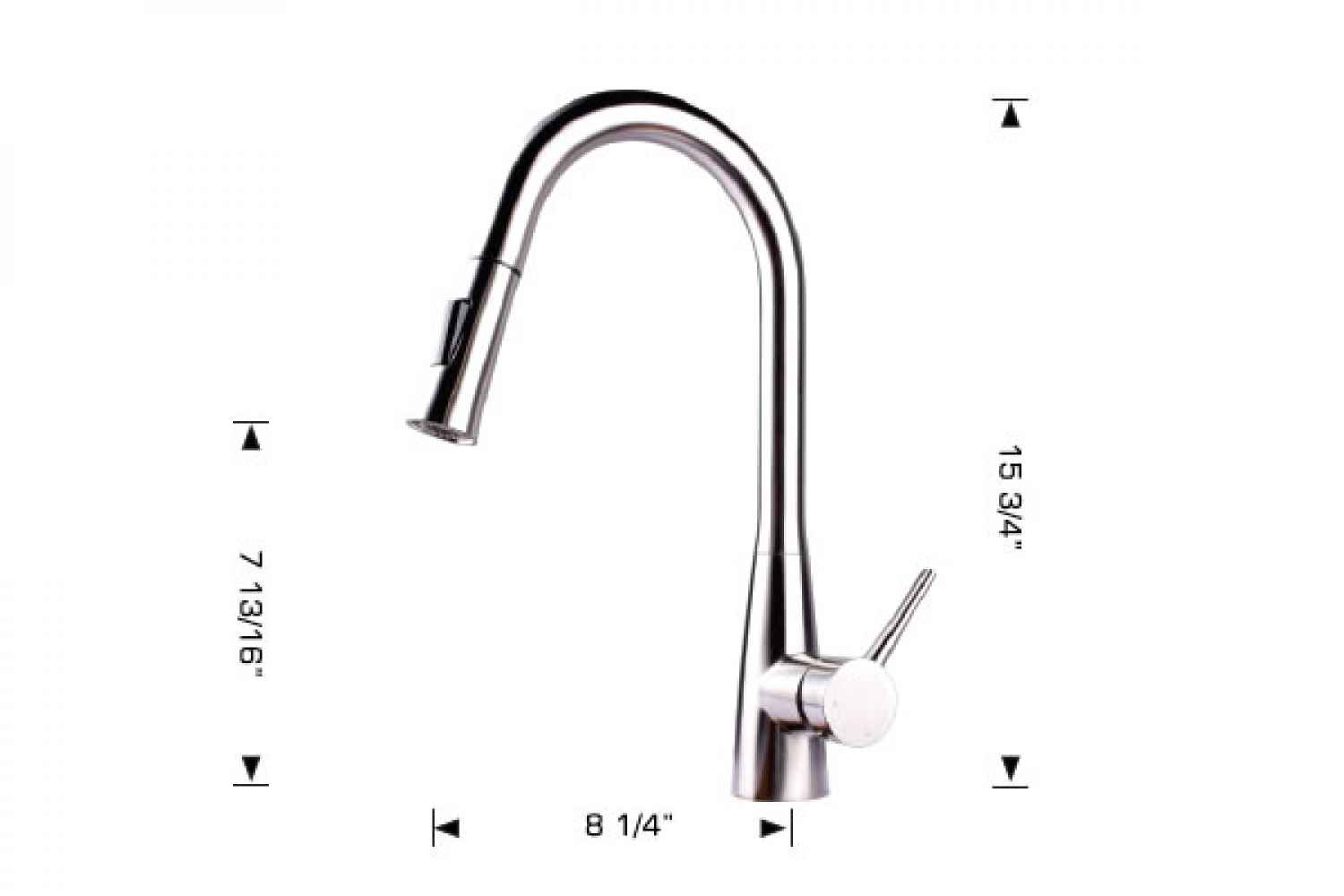 1 Hole CUPC Stainless Steel Kitchen Sink Faucet Brushed Stainless Steel Stainless Steel