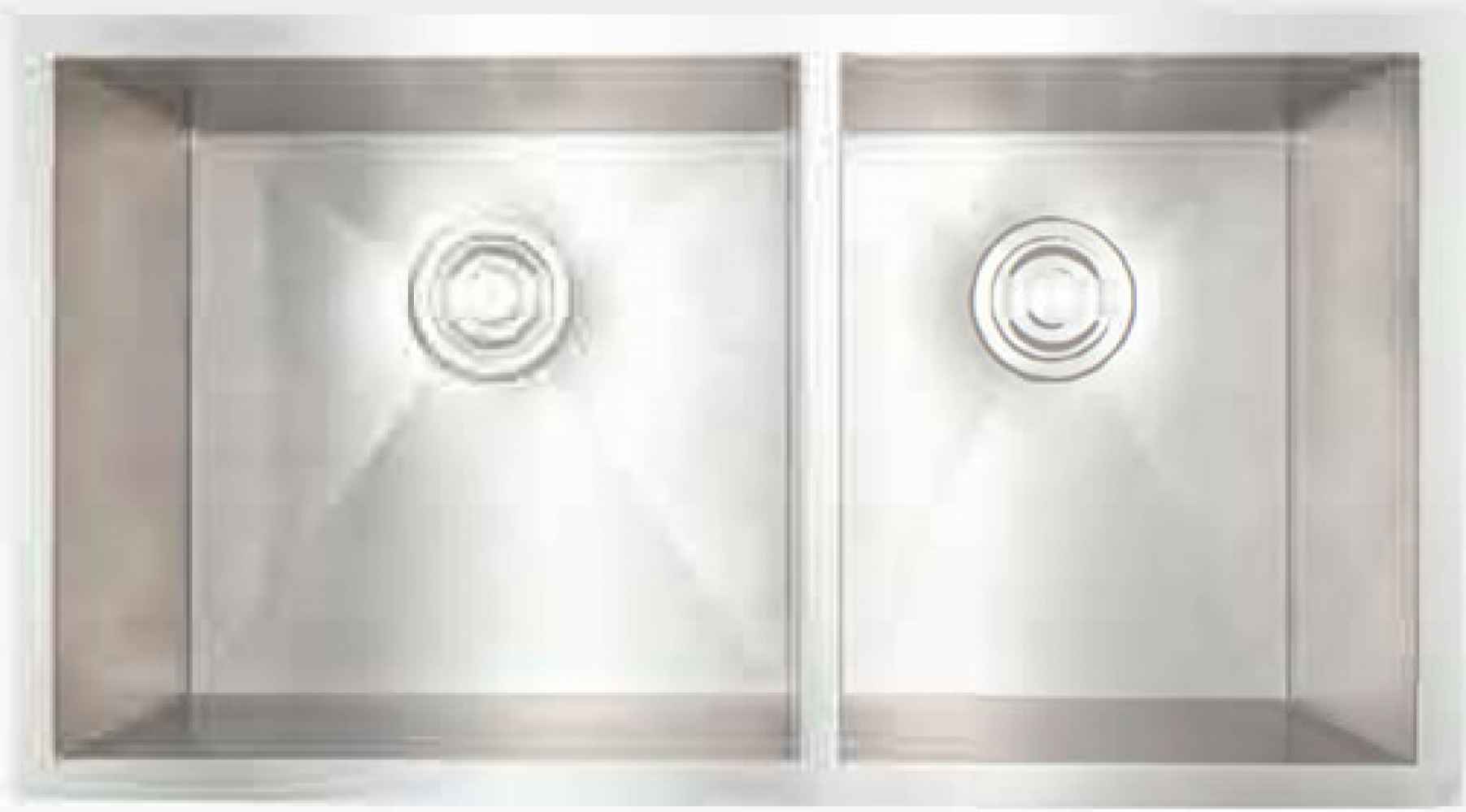 33-in. W Stainless Steel Kitchen Sink With 2 Bowl And 18 Gauge