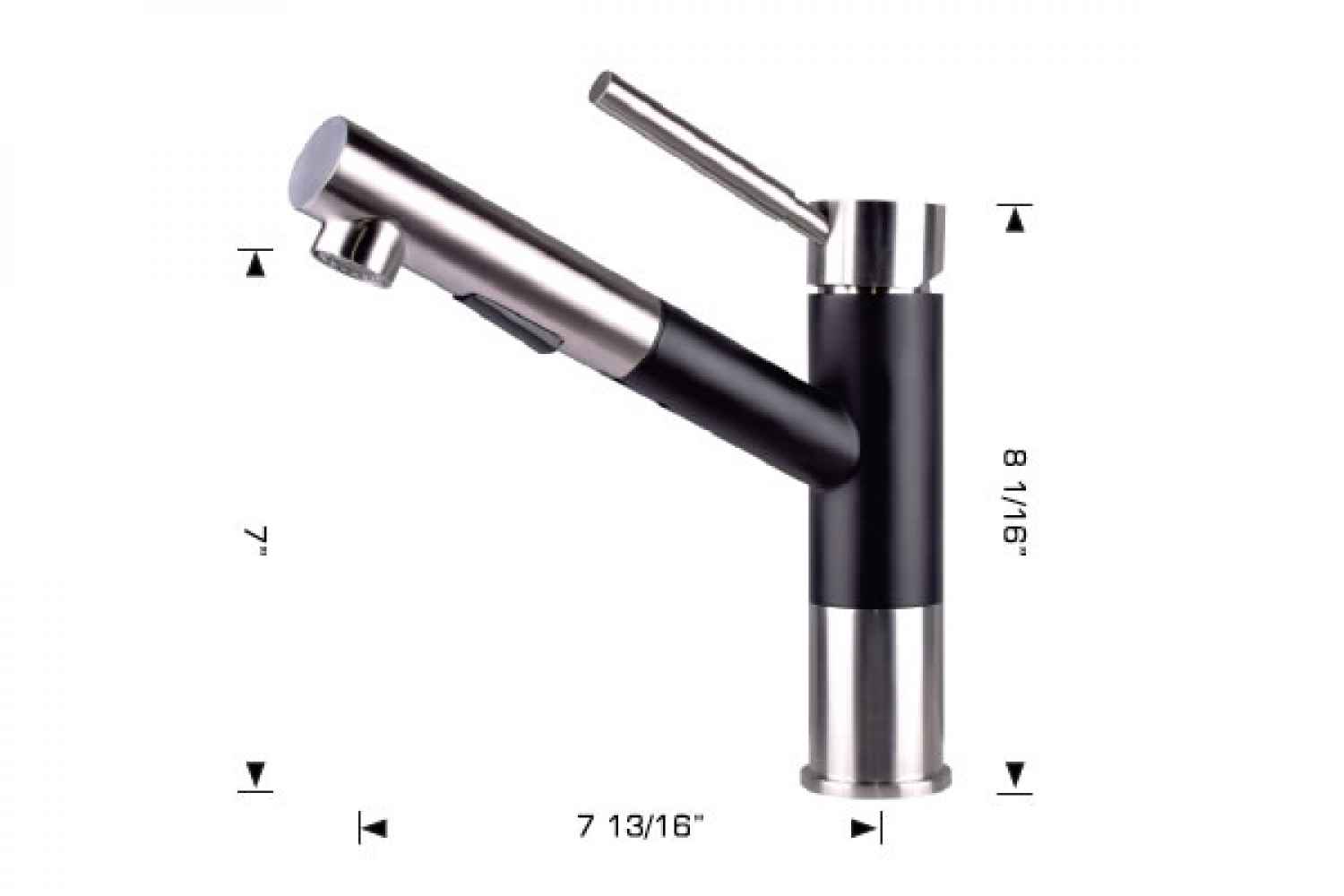 1 Hole  Stainless Steel Kitchen Sink Faucet Stainless Steel Stainless Steel