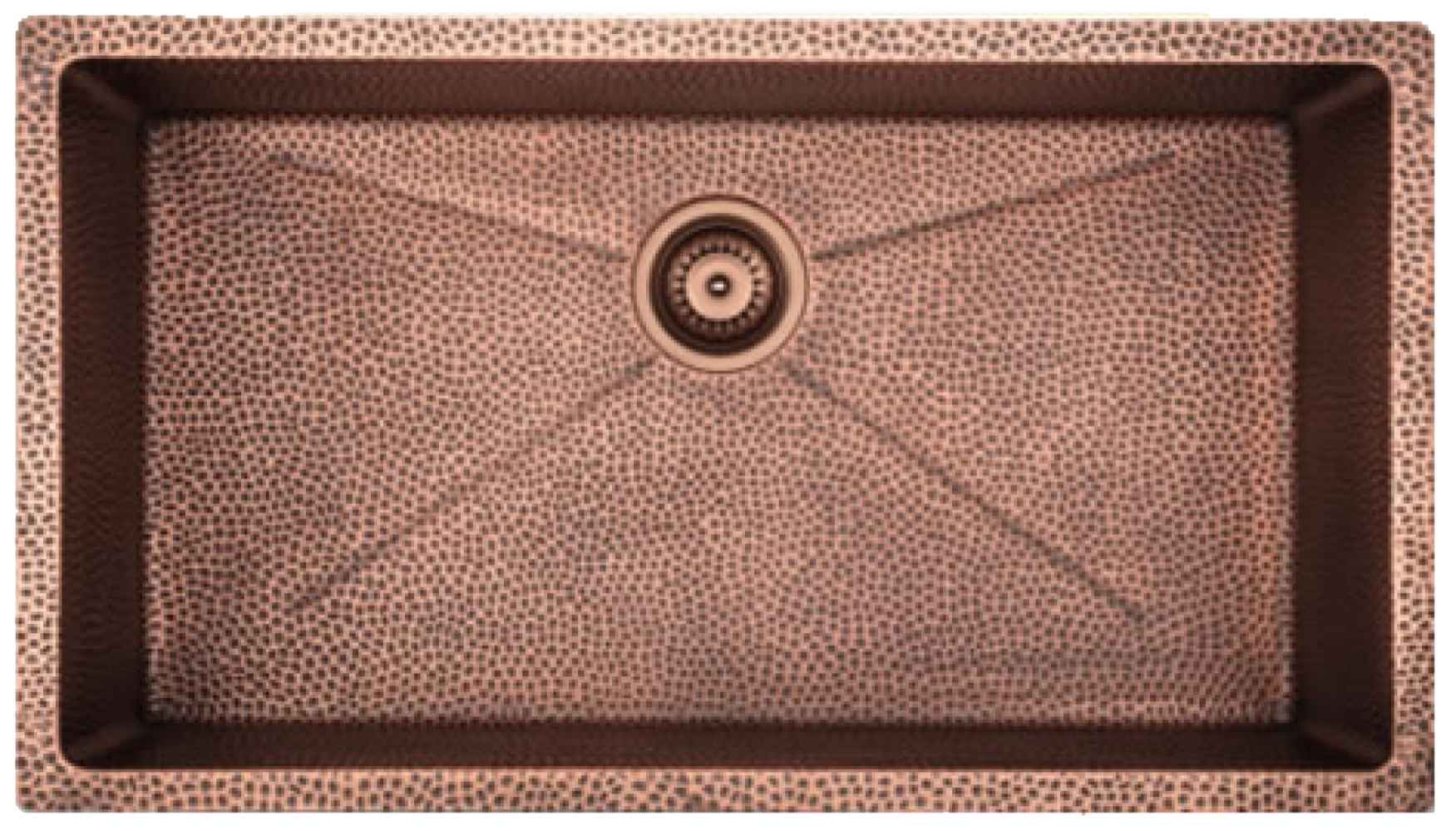 32-in. W CSA Approved Copper Kitchen Sink With 1 Bowl And 16 Gauge