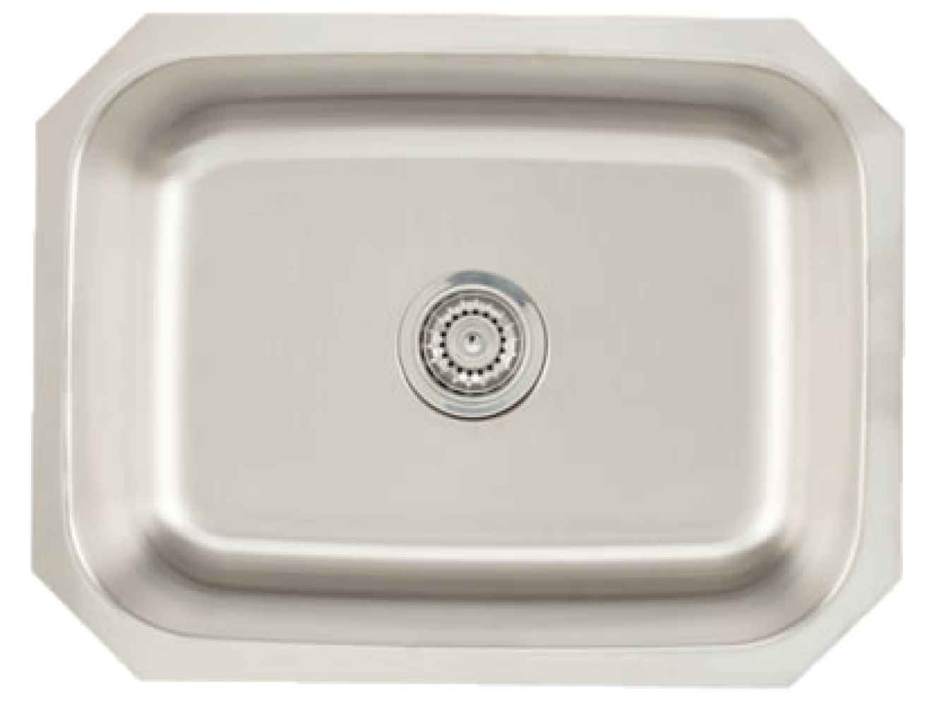 20-in. W Stainless Steel Kitchen Sink With 1 Bowl And 18 Gauge