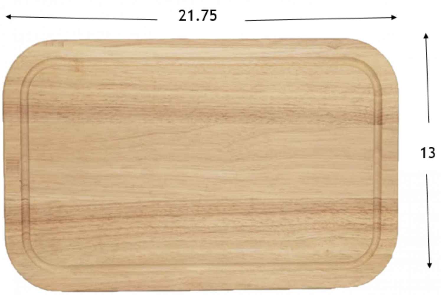 13-in. x 1-in. Solid Wood Kitchen Cutting Board In Oak
