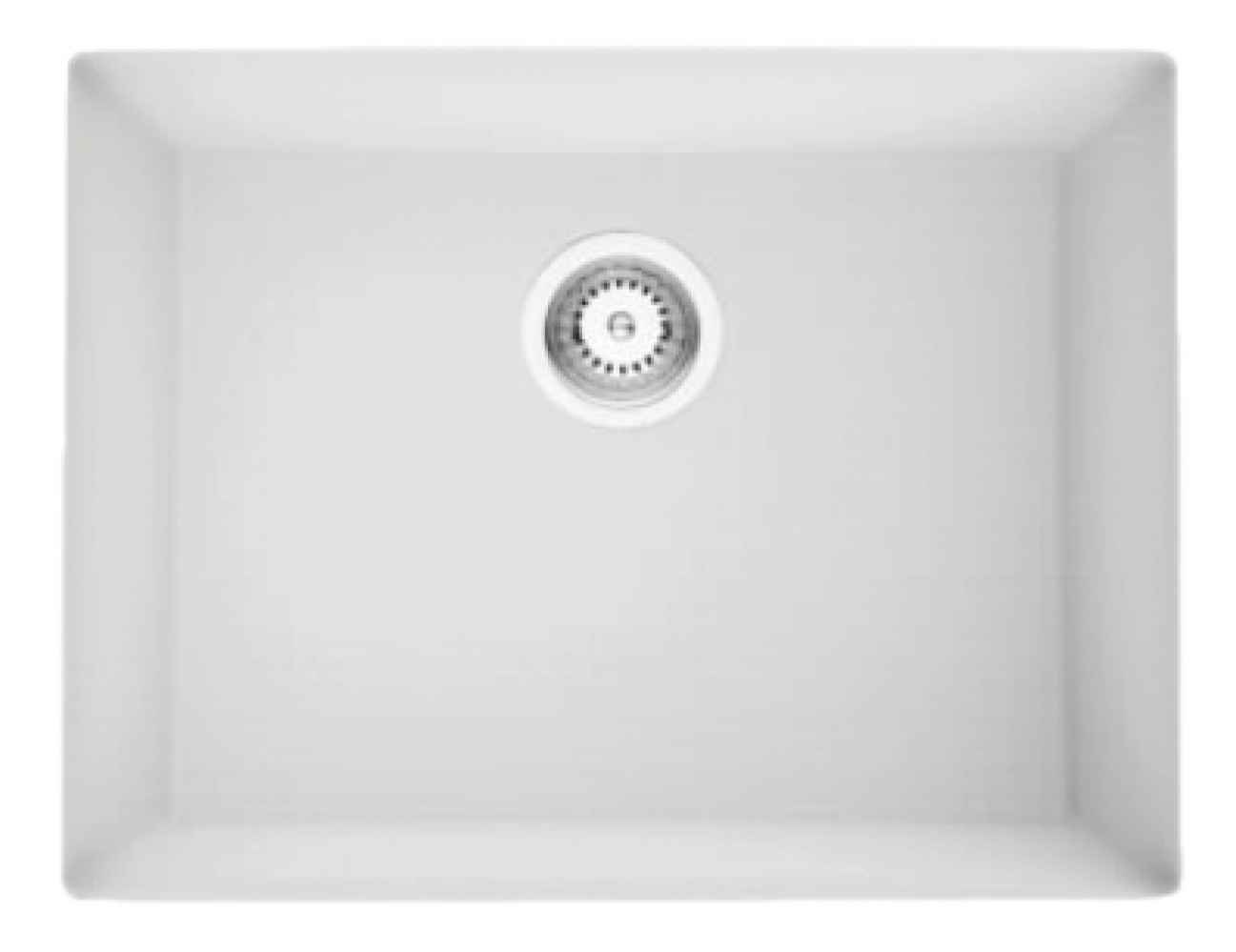 20-in. W CSA Approved White Granite Composite Kitchen Sink With 1 Bowl
