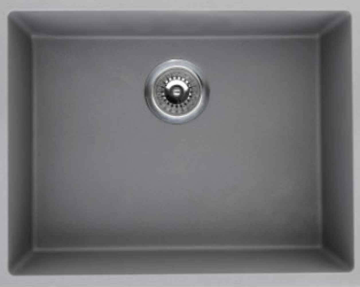 20-in. W Grey Granite Composite Kitchen Sink With 1 Bowl