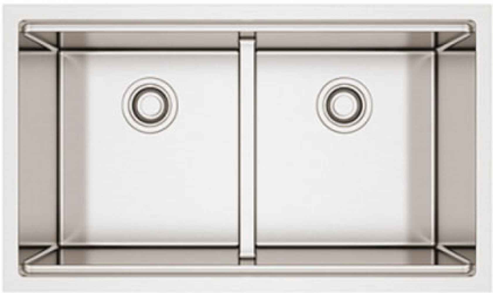 30-in. W CSA Approved Stainless Steel Kitchen Sink With 2 Bowl And 16 Gauge