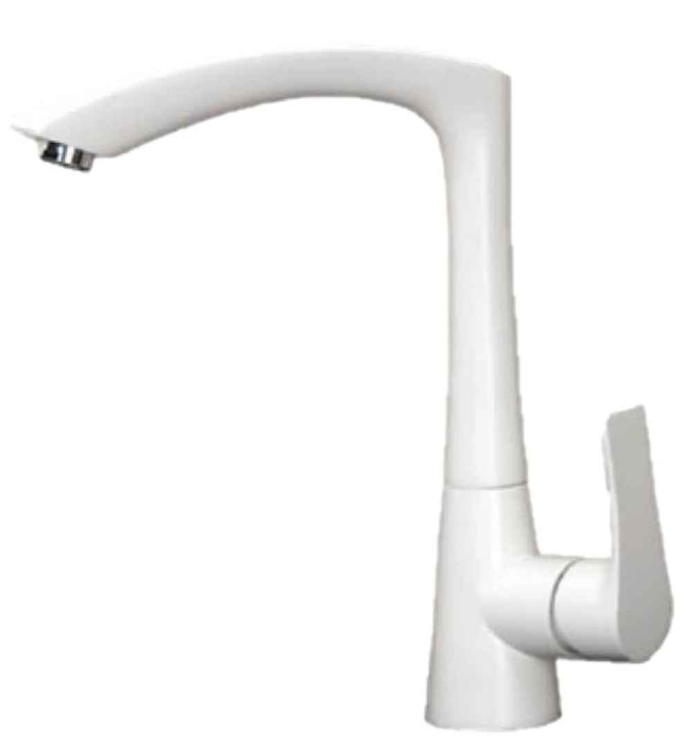 1 Hole CSA Stainless Steel Kitchen Sink Faucet White Stainless Steel