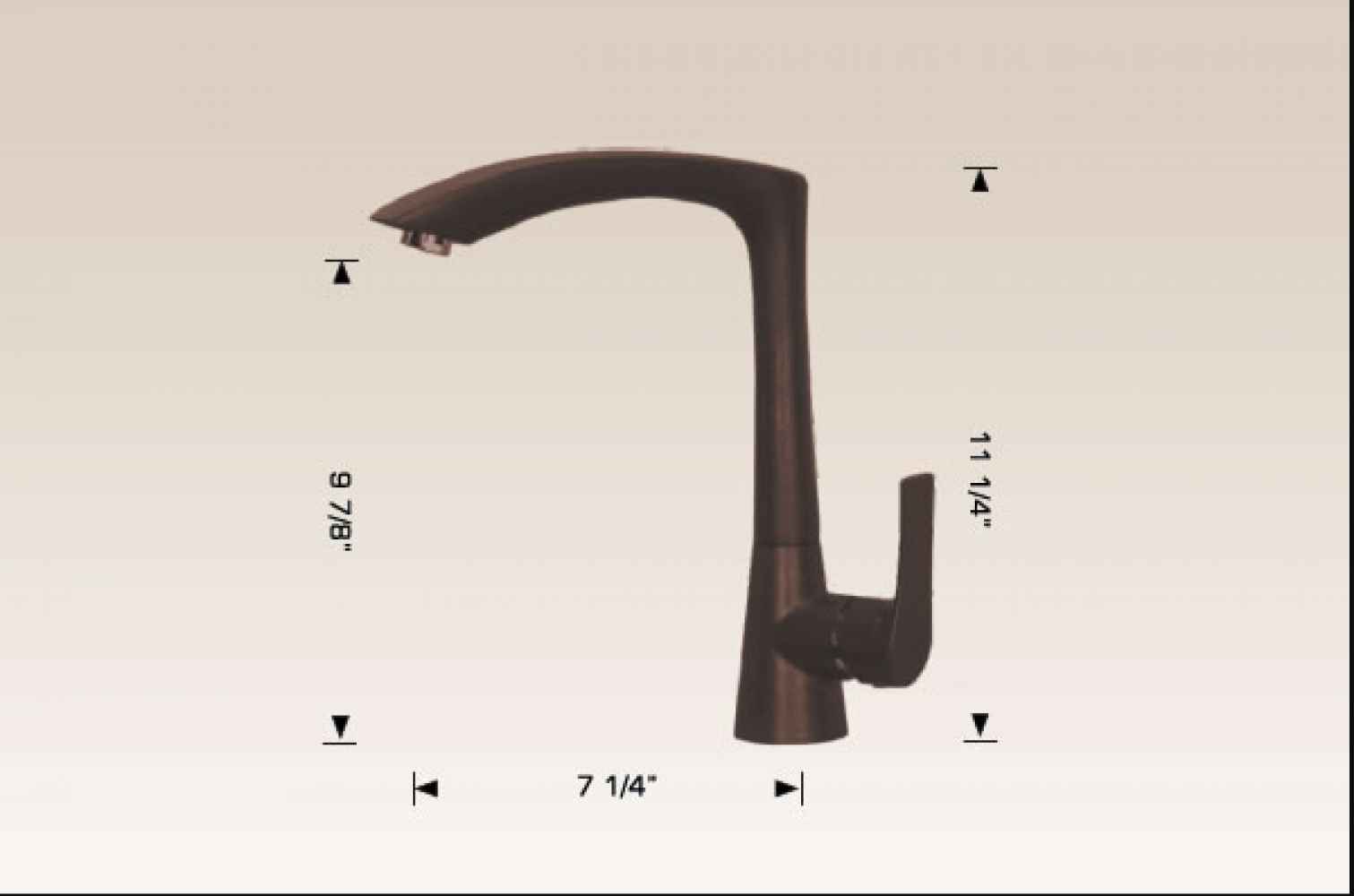 1 Hole Stainless Steel Kitchen Sink Faucet Coffee Stainless Steel