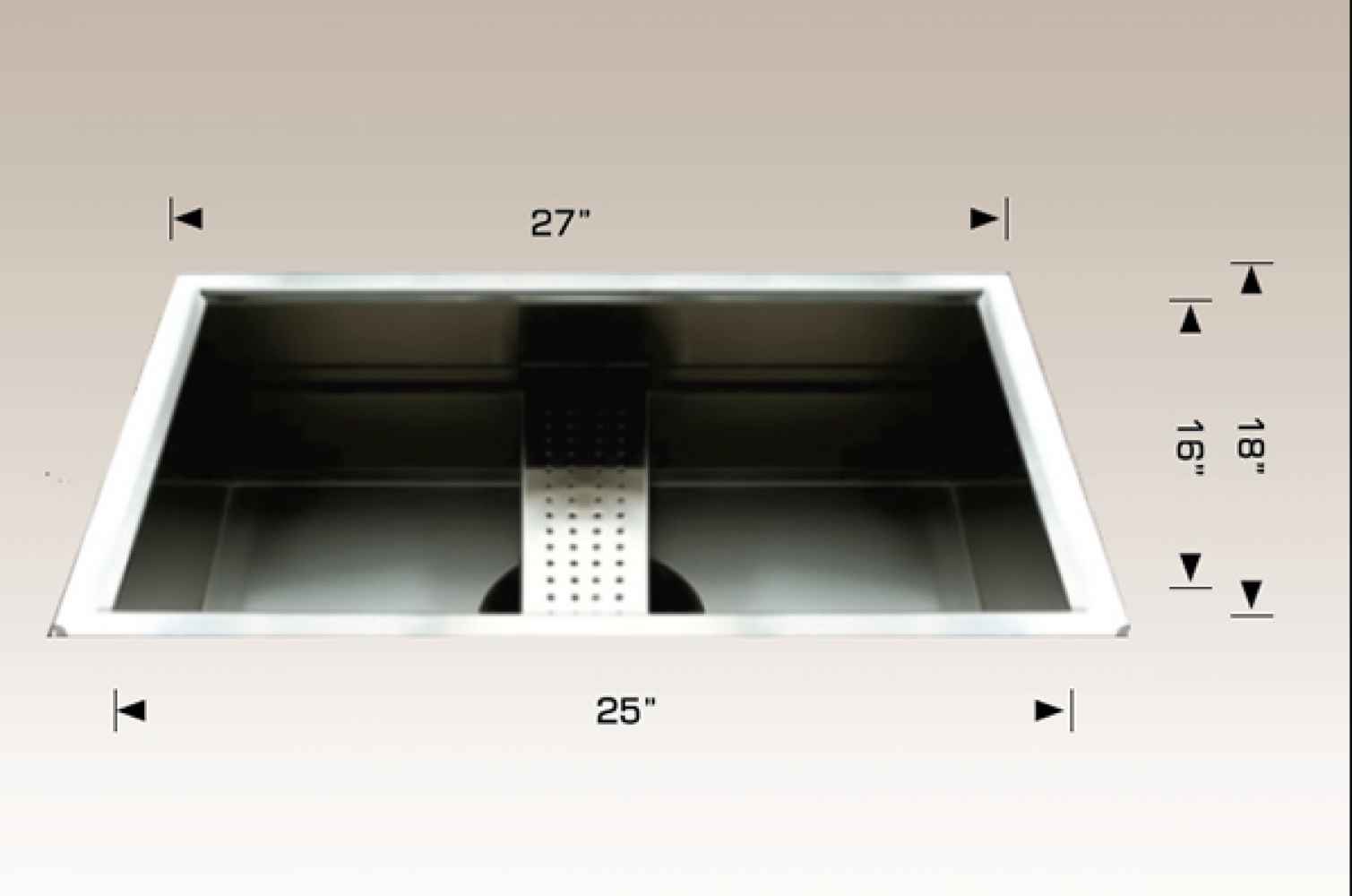 27-in. W CSA Approved Stainless Steel Laundry Sink With 1 Bowl And 16 Gauge