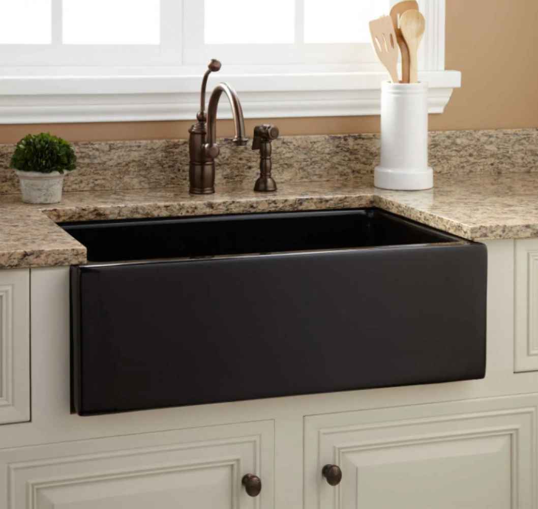 30-in. W CSA Approved Black Granite Composite Kitchen Sink With 1 Bowl