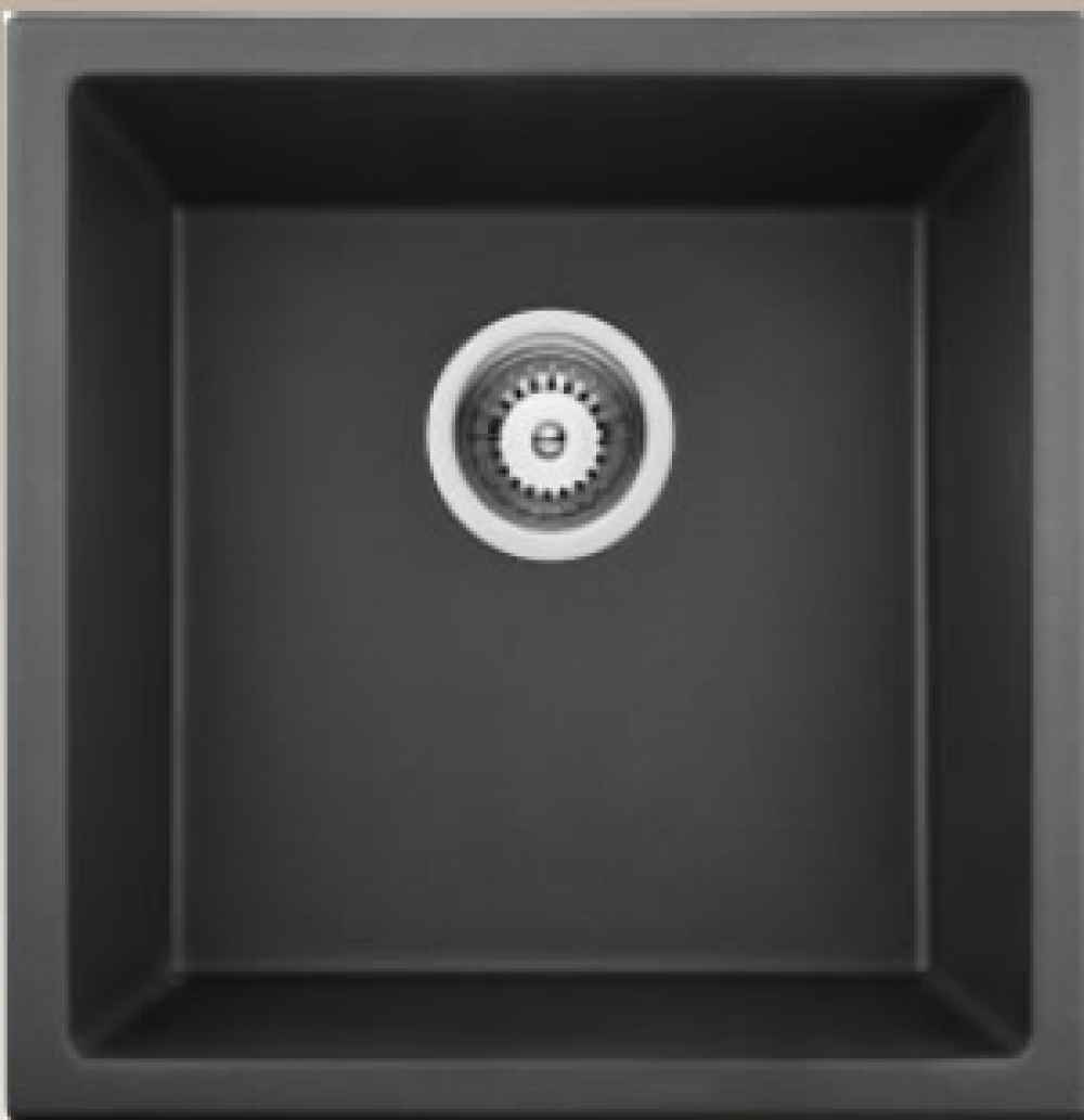 15-in. W CSA Approved Black Granite Composite Kitchen Sink With 1 Bowl