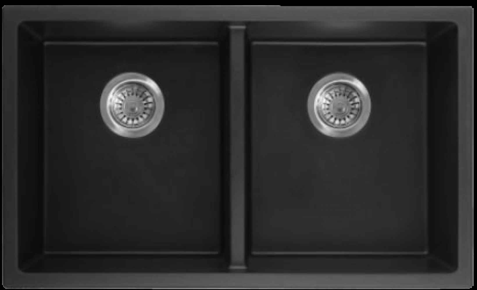 34-in. W CSA Approved Black Granite Composite Kitchen Sink With 2 Bowl