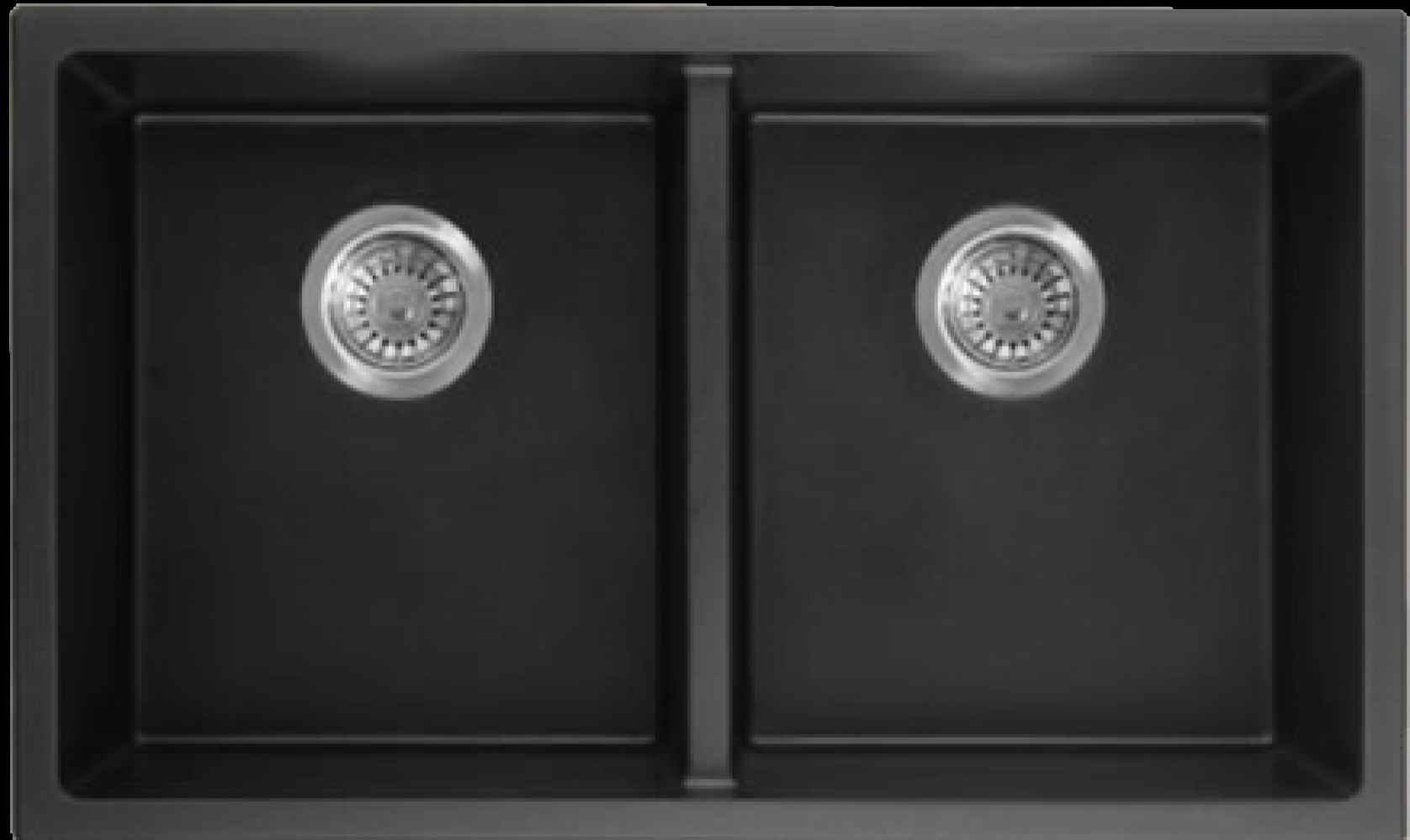 32-in. W CSA Approved Black Granite Composite Kitchen Sink With 2 Bowl