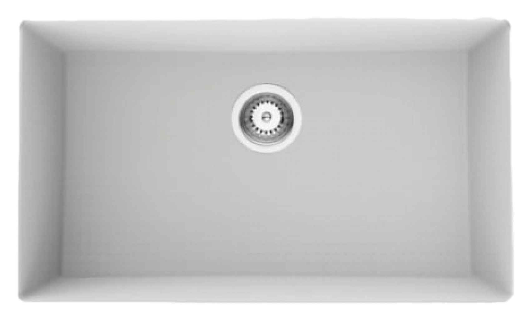25-in. W CSA Approved White Granite Composite Kitchen Sink With 1 Bowl