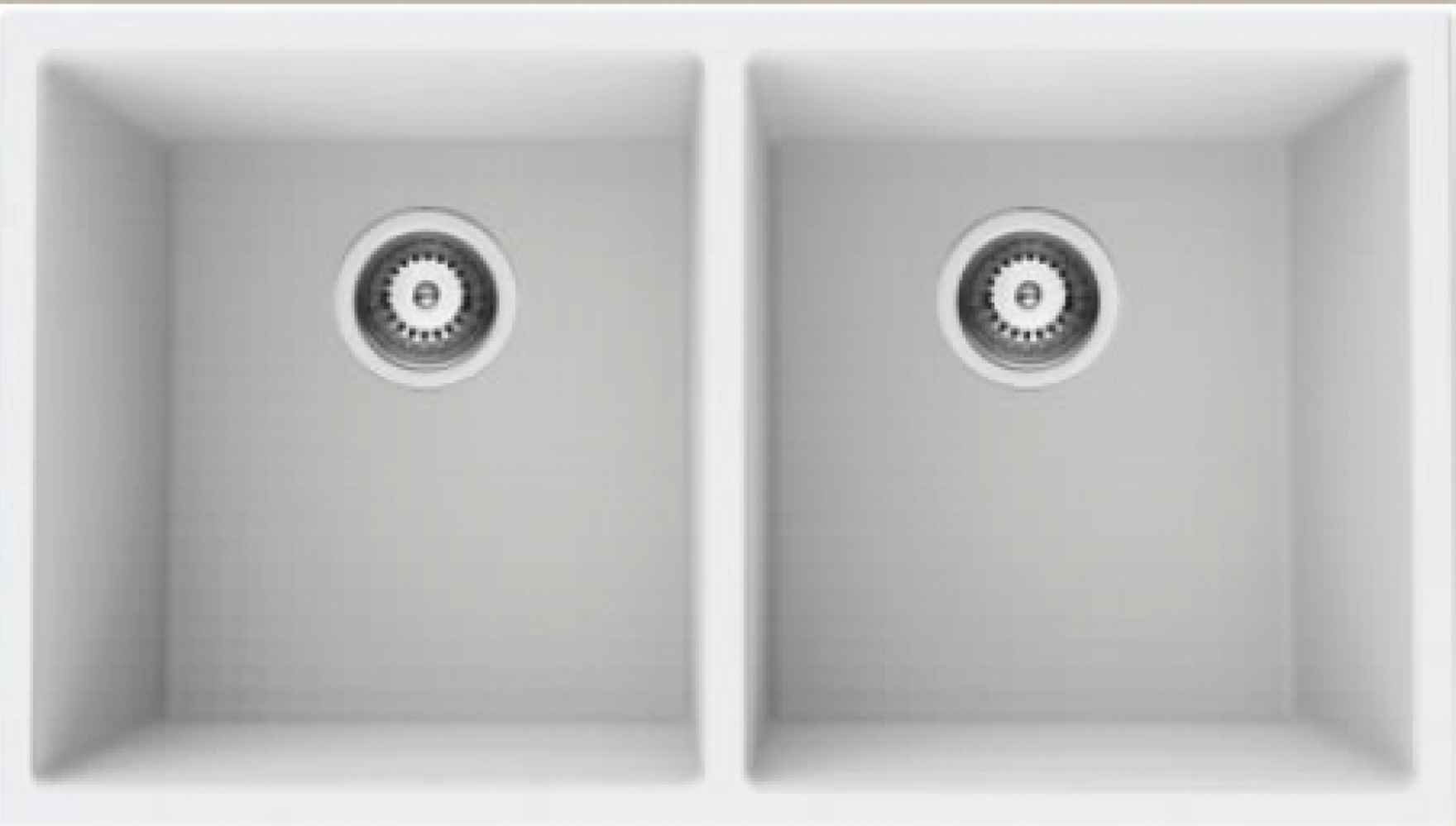 32-in. W CSA Approved White Granite Composite Kitchen Sink With 2 Bowl
