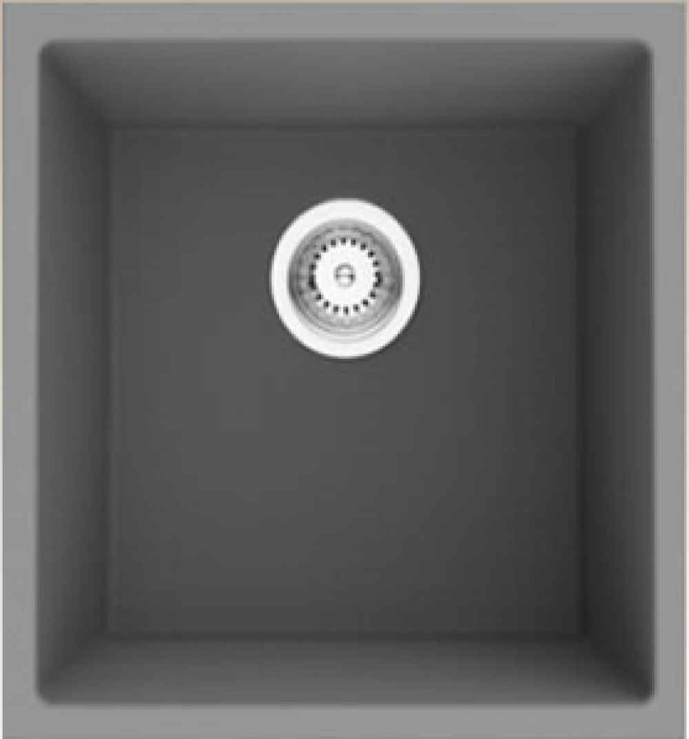 15-in. W CSA Approved Grey Granite Composite Kitchen Sink With 1 Bowl