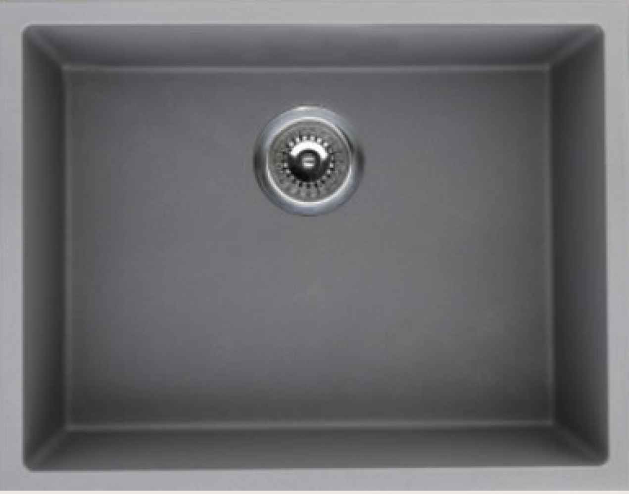 23-in. W CSA Approved Grey Granite Composite Kitchen Sink With 1 Bowl