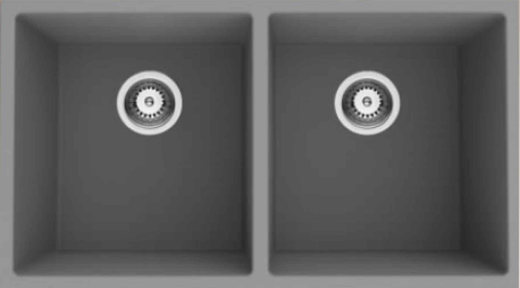 32-in. W CSA Approved Grey Granite Composite Kitchen Sink With 2 Bowl
