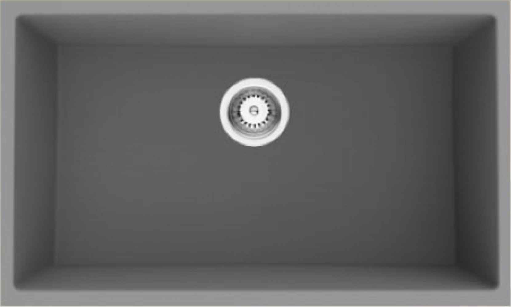 32-in. W CSA Approved Grey Granite Composite Kitchen Sink With 1 Bowl
