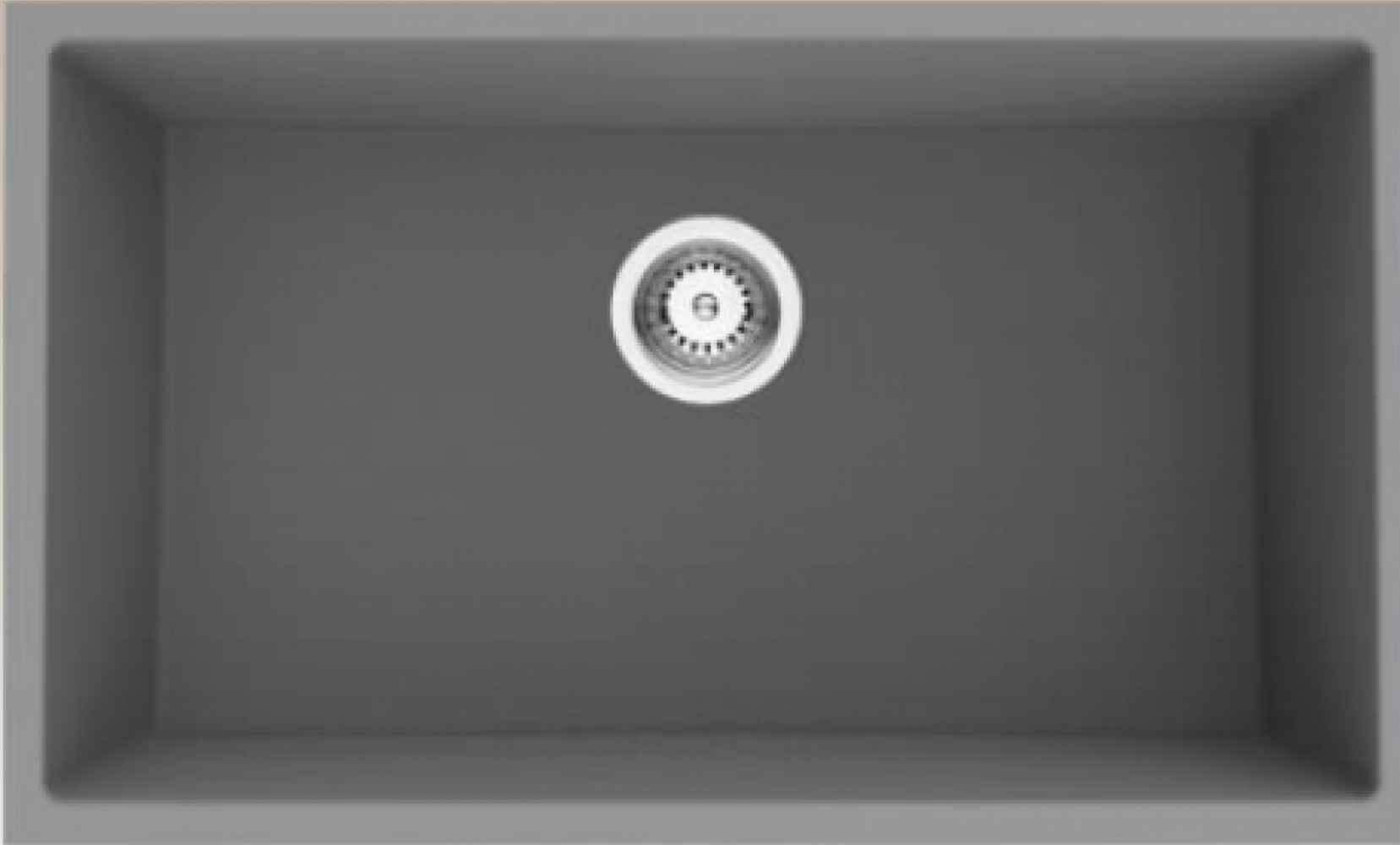 25-in. W CSA Approved Grey Granite Composite Kitchen Sink With 1 Bowl