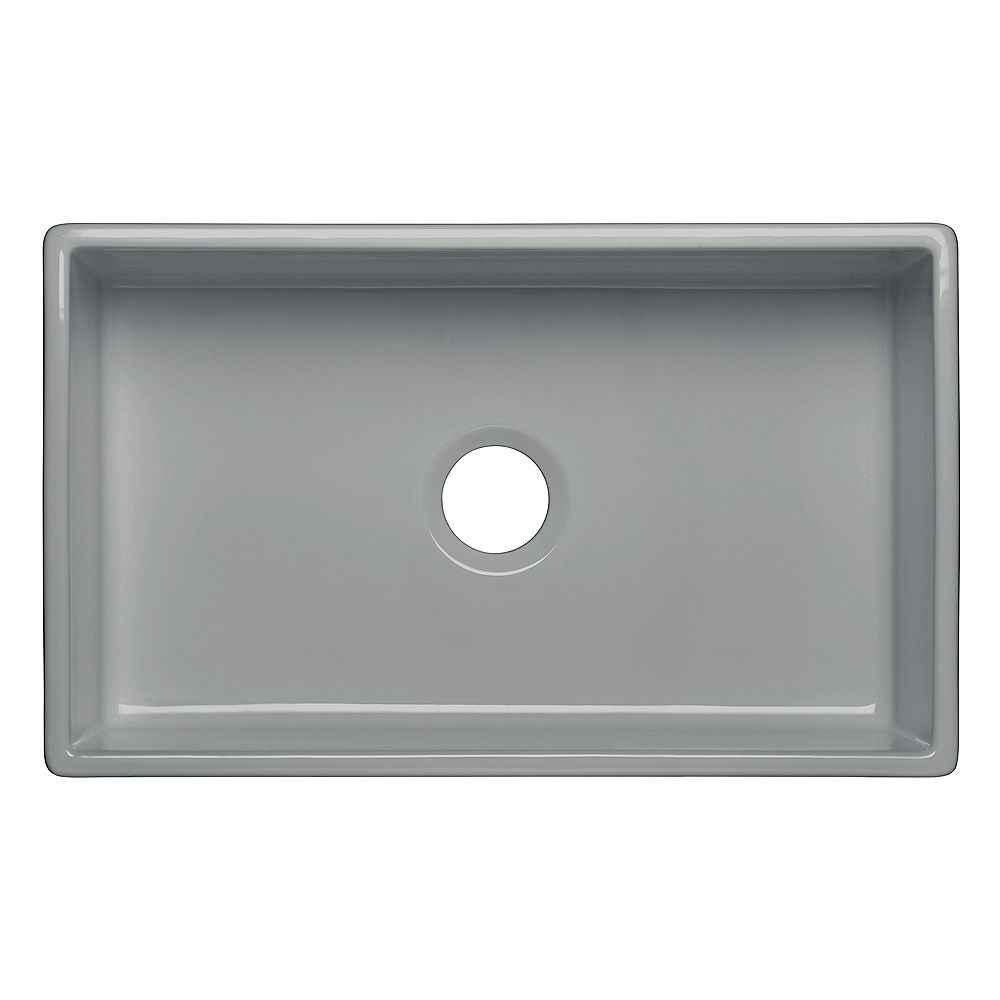 30-in. W CSA Approved Grey Granite Composite Kitchen Sink With 1 Bowl