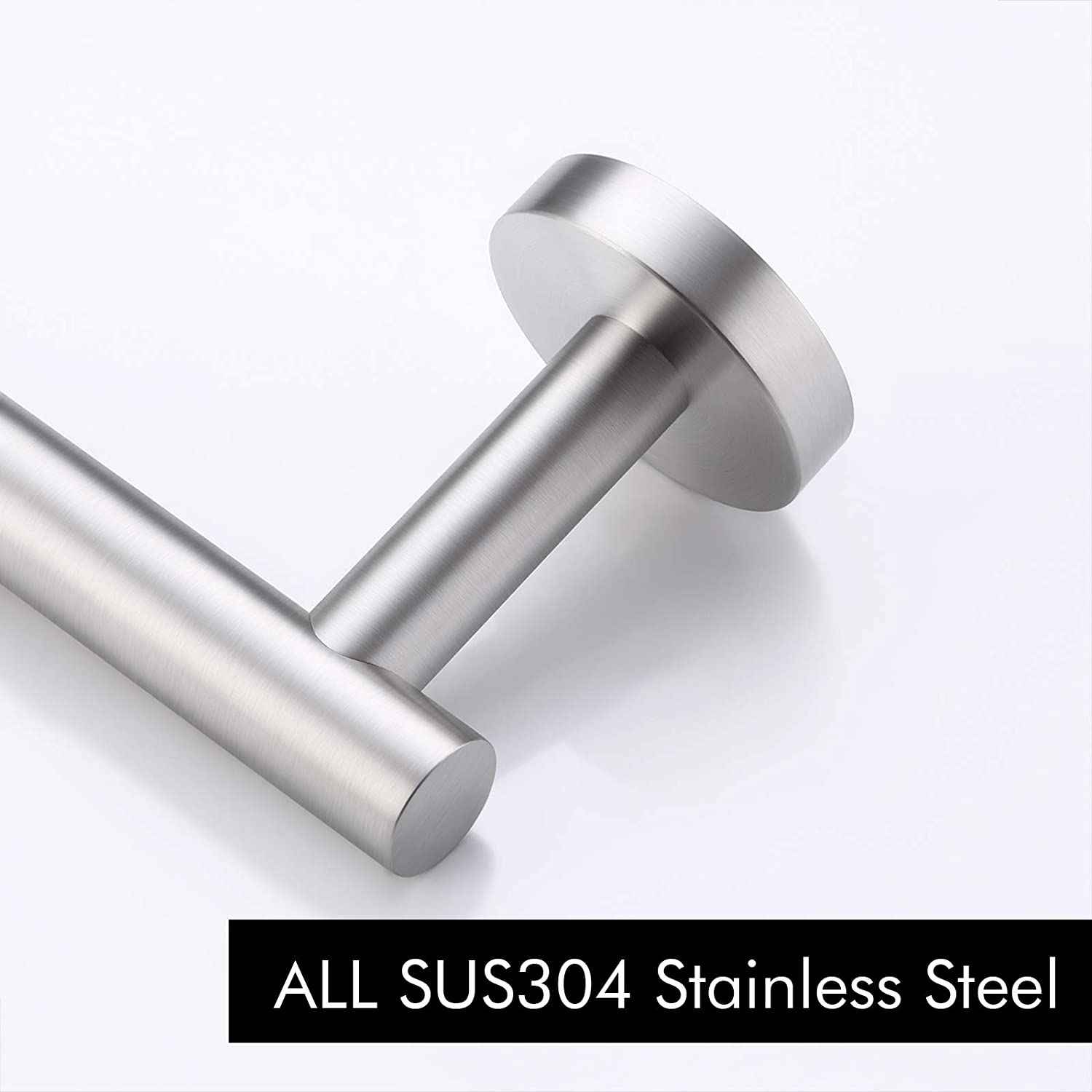 18 in. x 2.5 in. x 1.5 in. Brushed Stainless Steel Towel Bar Stainless Steel