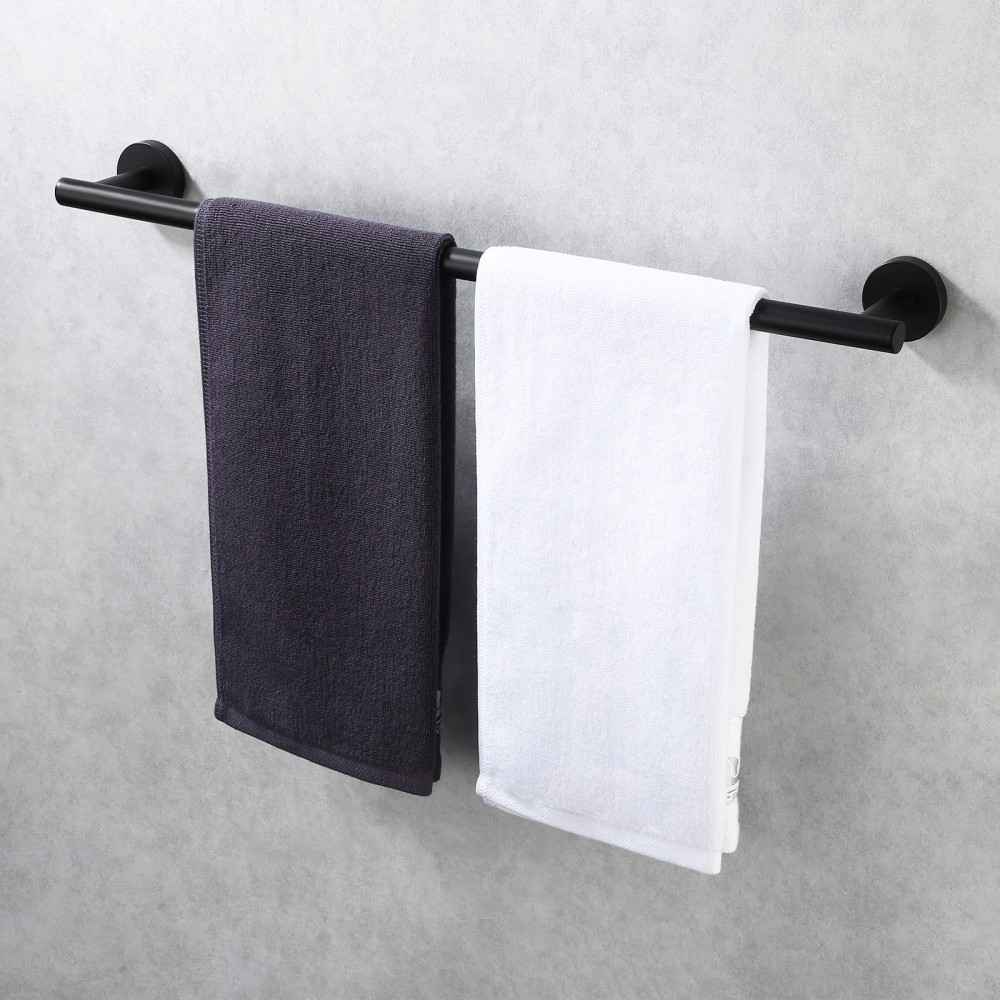 32 in. x 2.5 in. x 1.5 in. Black Towel Bar Stainless Steel