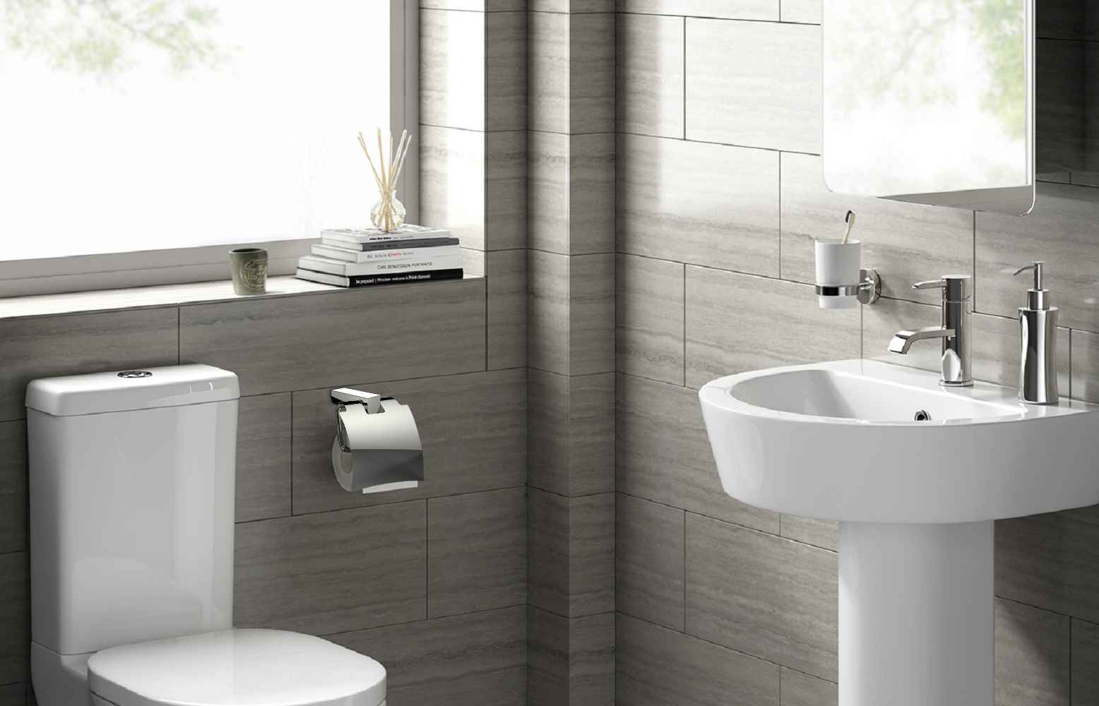 5.67-in. x 5.12-in. Toilet Paper Roll Holder Chrome Stainless Steel