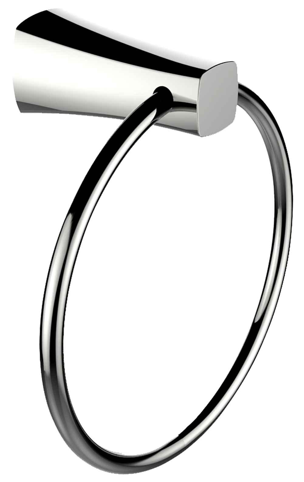 7.09 in. x 3.74 in. Wall Mount Chrome Towel Ring Stainless Steel