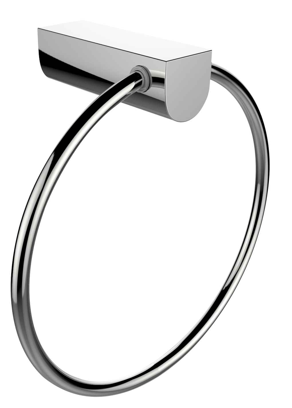 7.09 in. x 3.54 in. Wall Mount Chrome Towel Ring Stainless Steel