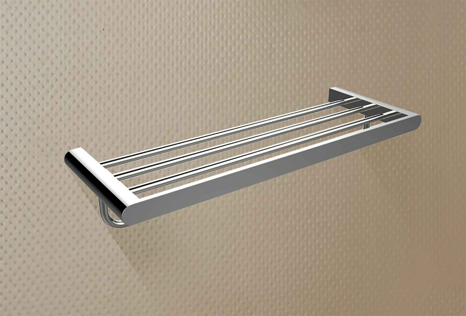 23.66 in. x 8.27 in. x 4.56 in. Chrome Towel Bar Stainless Steel