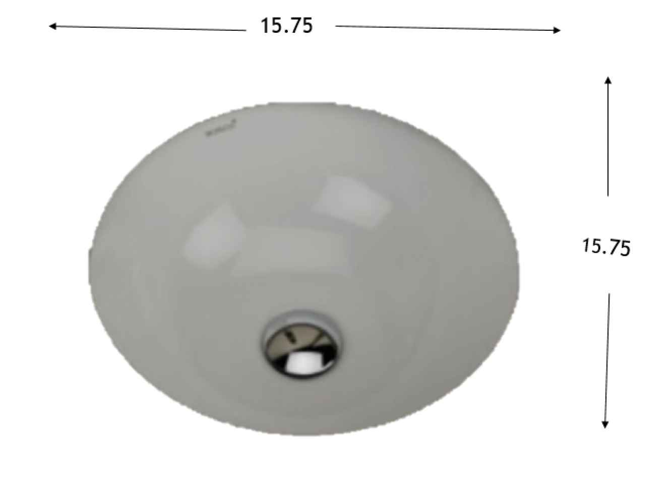 15.75-in. x 15.75-in. Ceramic Bathroom Undermount Sink In White CSA