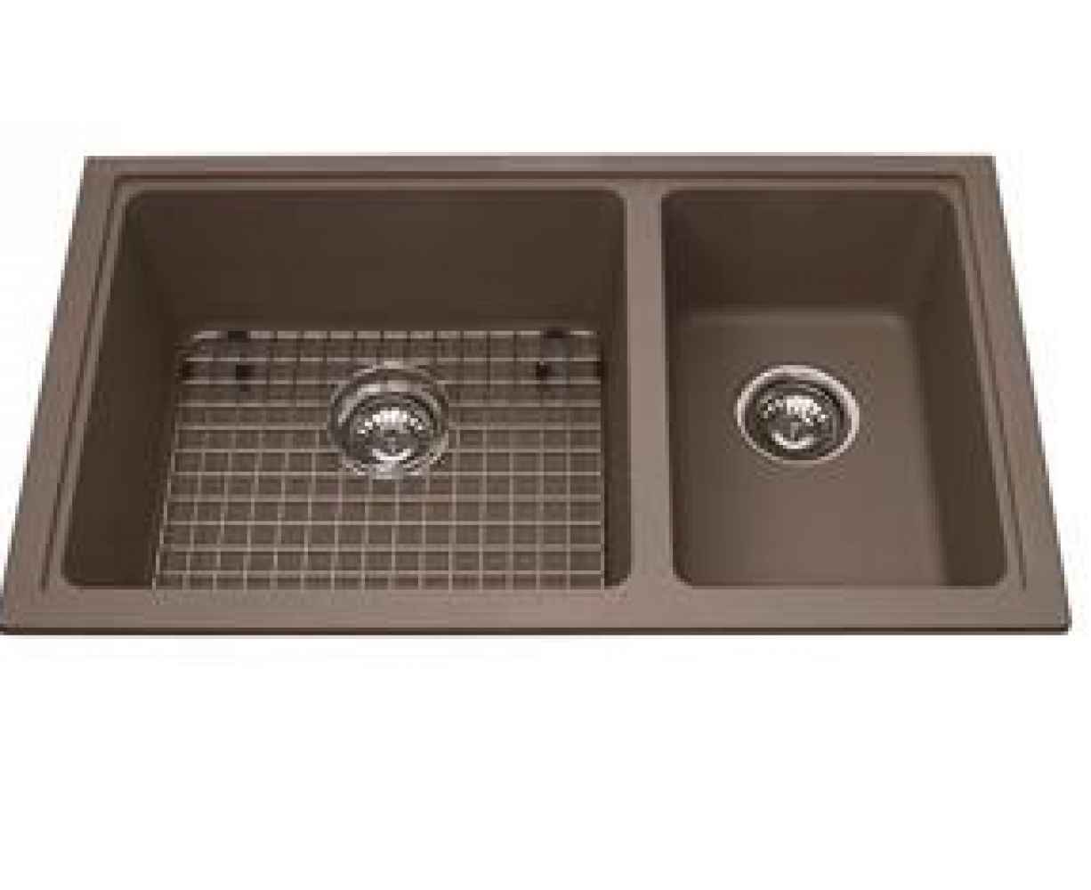 34-in. W CSA Approved Coffee Kitchen Sink With 2 Bowl